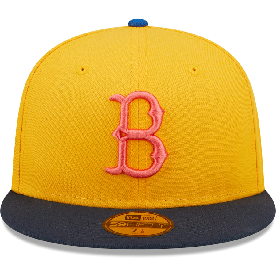 New Era Brooklyn Dodgers Gold/Azure 1955 World Champions Undervisor 59FIFTY Fitted Hat