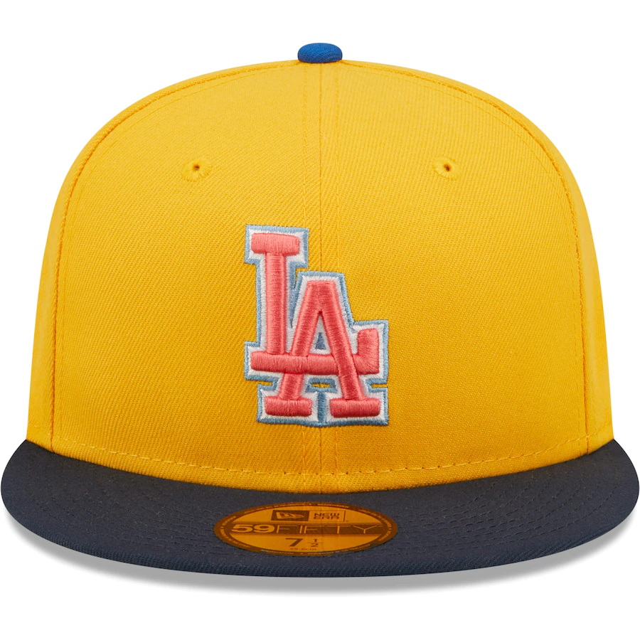New Era Los Angeles Dodgers Gold/Azure Dodger Stadium Undervisor 59FIFTY Fitted Hat