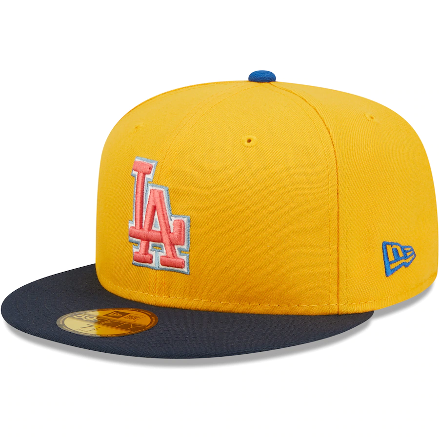 New Era Los Angeles Dodgers Gold/Azure Dodger Stadium Undervisor 59FIFTY Fitted Hat