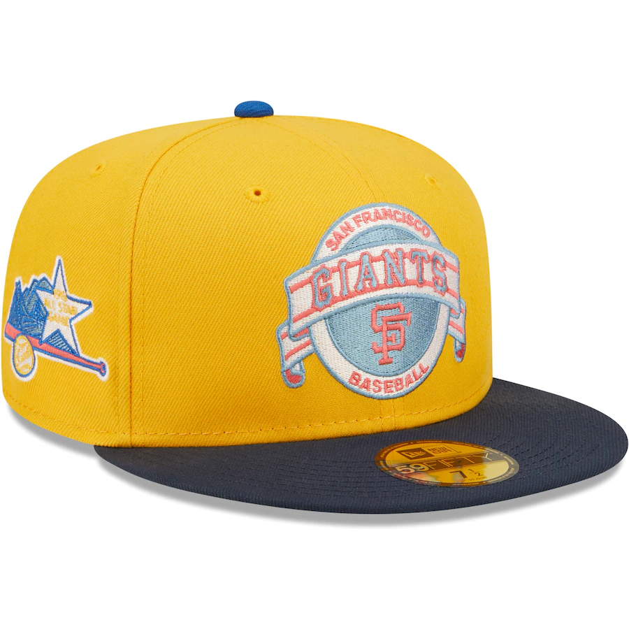 New Era San Francisco Giants Gold/Azure 1961 All-Star Game Undervisor 59FIFTY Fitted Hat