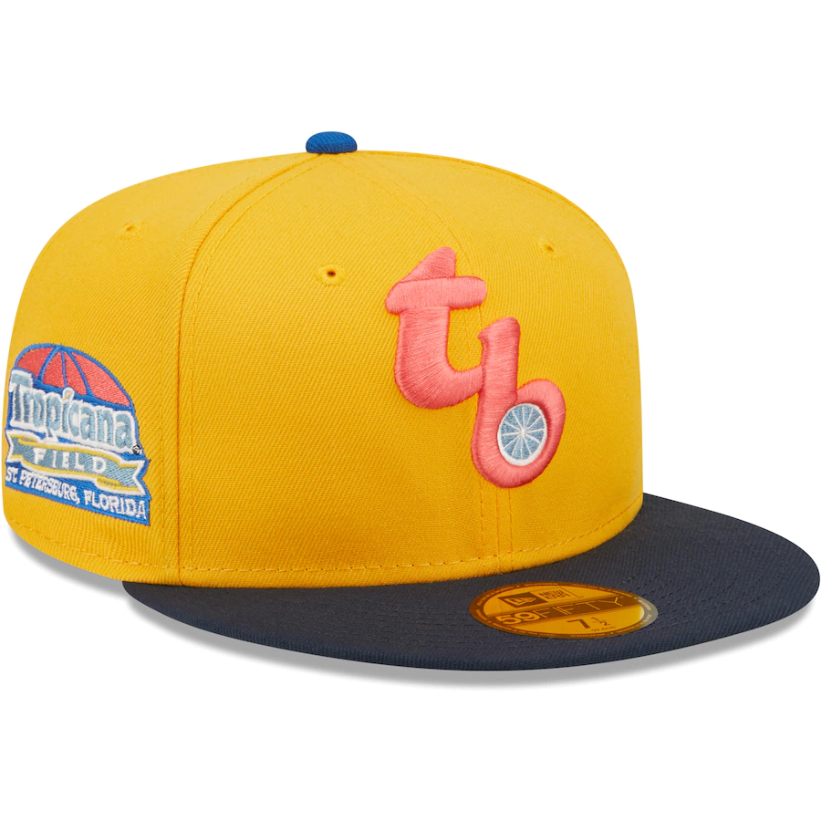 New Era Tampa Bay Rays Gold/Azure Tropicana Field Undervisor 59FIFTY Fitted Hat