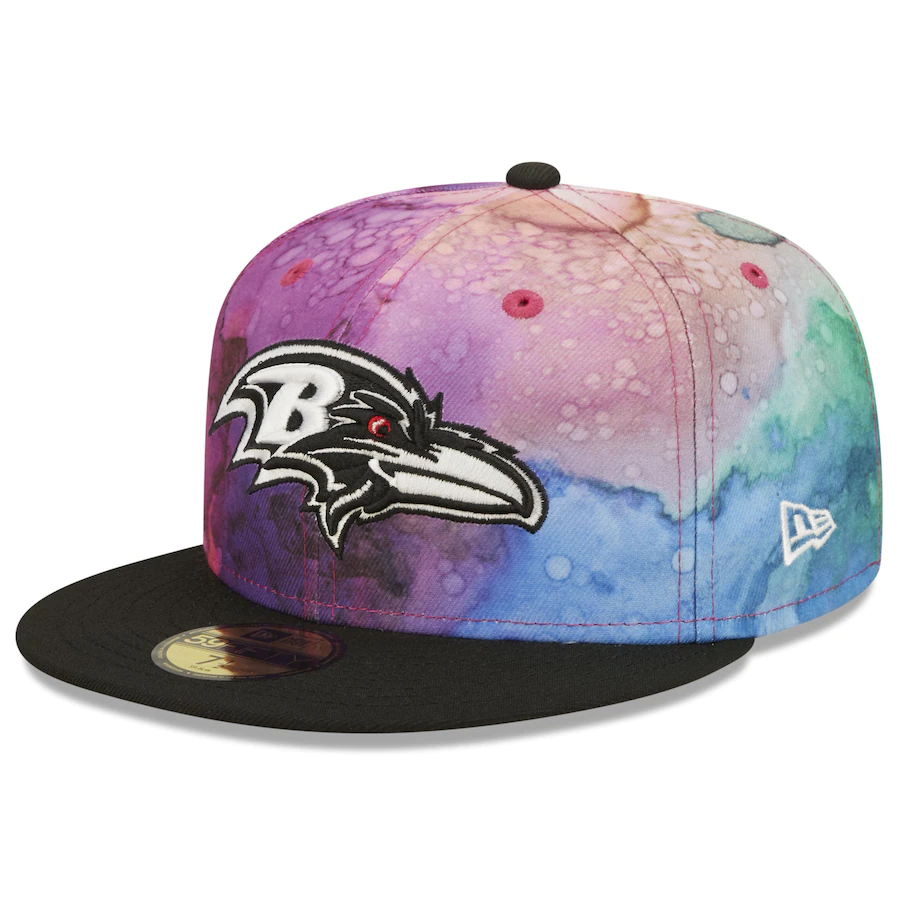 New Era Baltimore Ravens NFL Crucial Catch 2022 Ink Dye 59FIFTY Fitted Hat