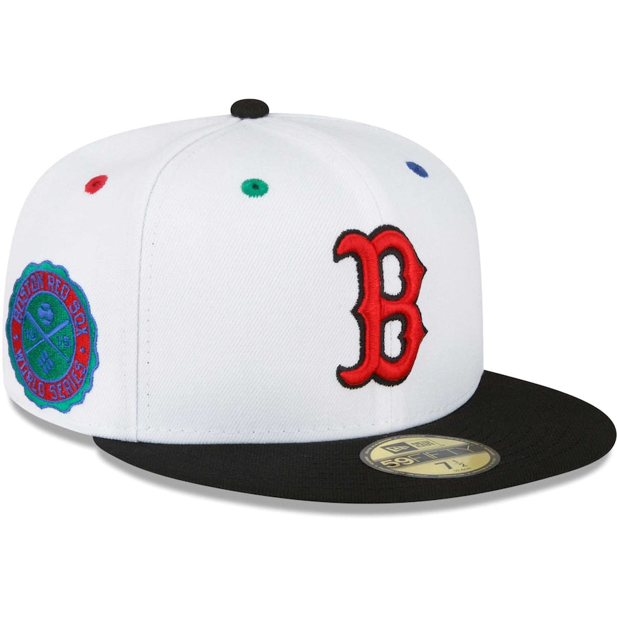 New Era Boston Red Sox White/Black 1915 World Series Primary Eye 59FIFTY Fitted Hat