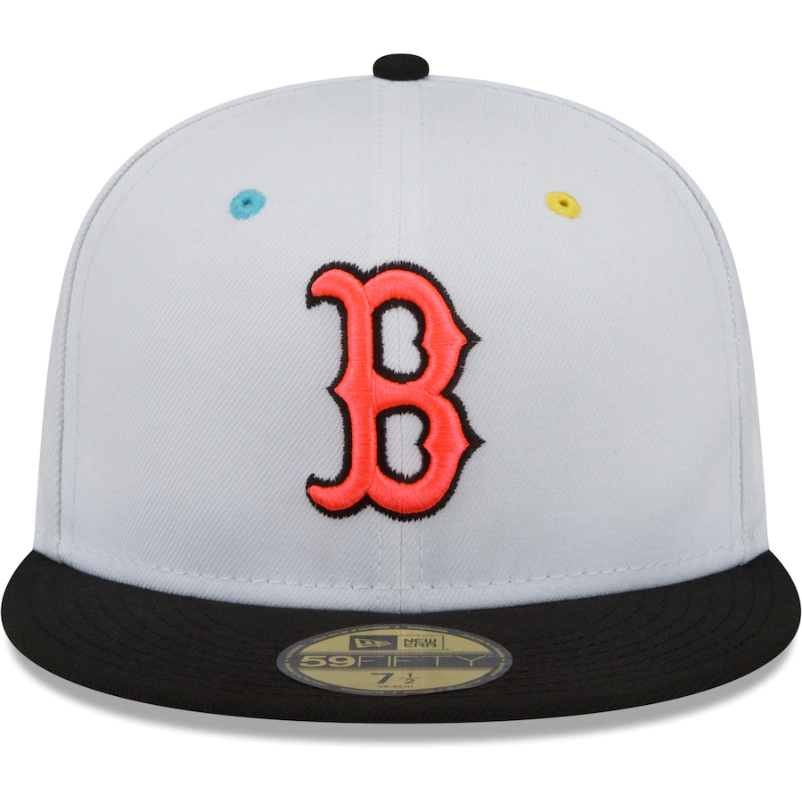 New Era Boston Red Sox White/Black 2018 World Series Champions Neon Eye 59FIFTY Fitted Hat