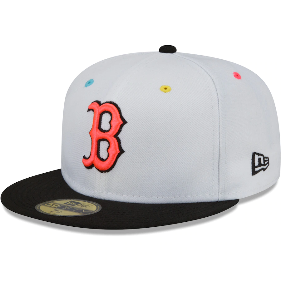 New Era Boston Red Sox White/Black 2018 World Series Champions Neon Eye 59FIFTY Fitted Hat