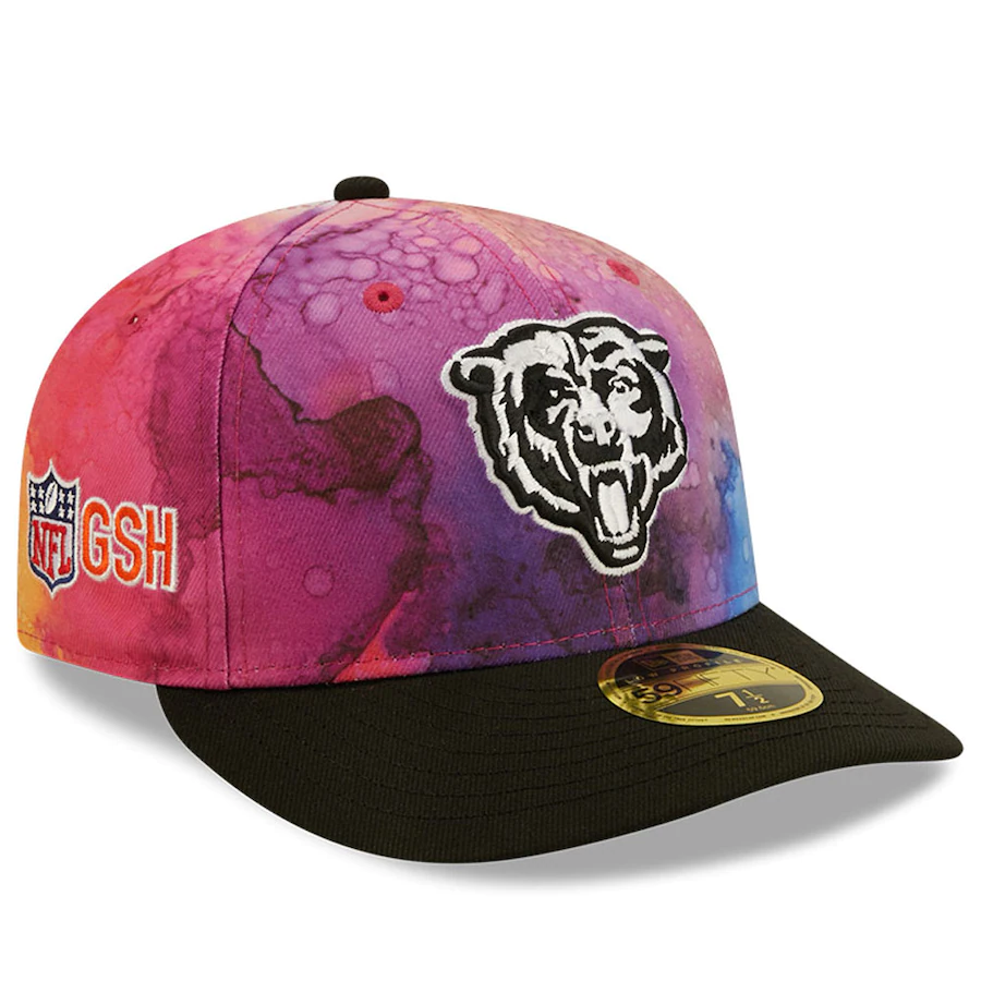 New Era Chicago Bears NFL Crucial Catch Ink Dye 2022 Low Profile 59FIFTY Fitted Hat