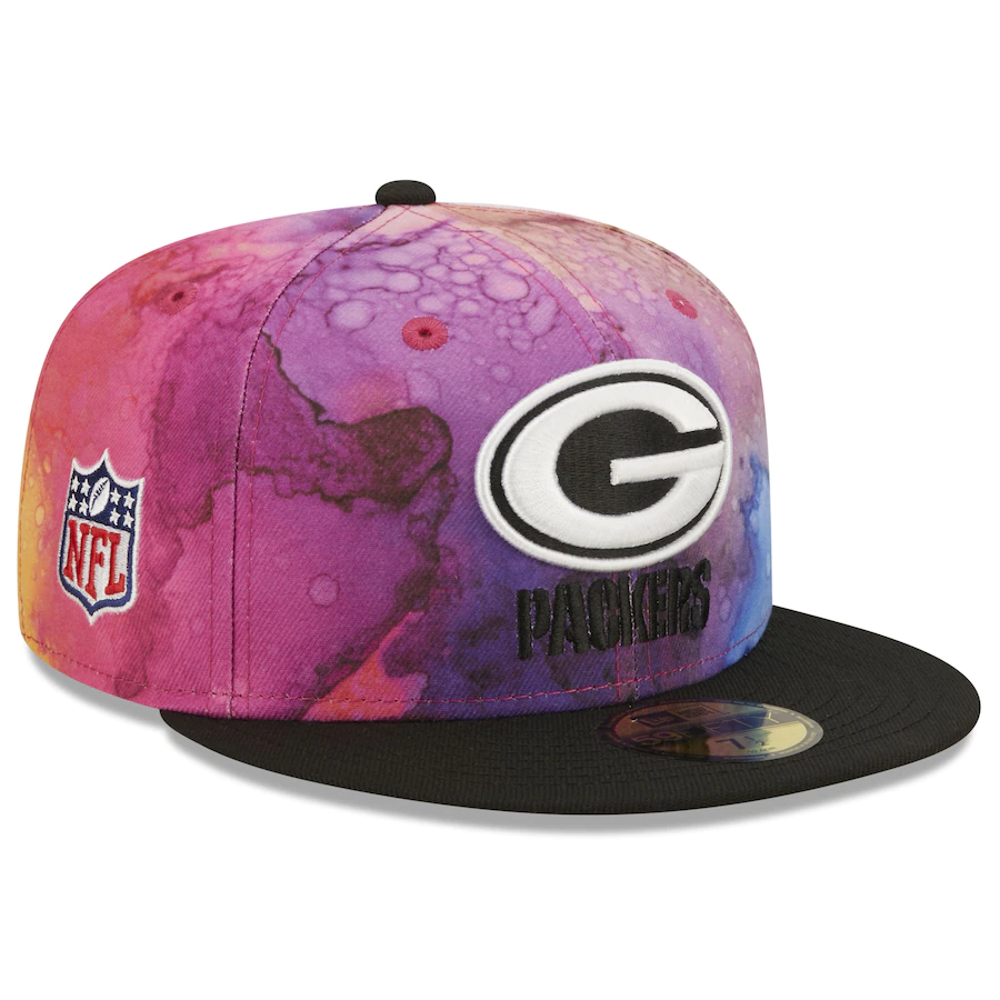 New Era Green Bay Packers NFL Crucial Catch 2022 Ink Dye 59FIFTY Fitted Hat