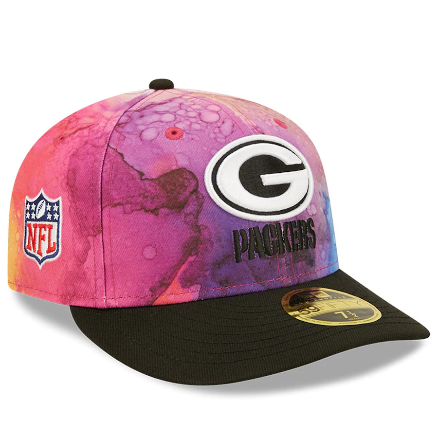 New Era Green Bay Packers NFL Crucial Catch Ink Dye 2022 Low Profile 59FIFTY Fitted Hat