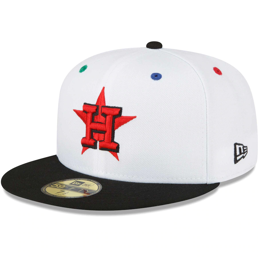 New Era Houston Astros White/Black 50th Anniversary Primary Eye 59FIFTY Fitted Hat