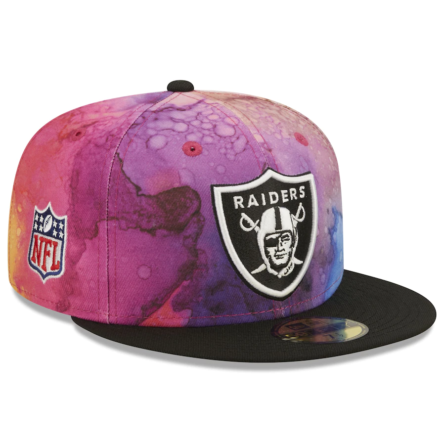 New Era Las Vegas Raiders NFL Crucial Catch 2022 Ink Dye 59FIFTY Fitted Hat