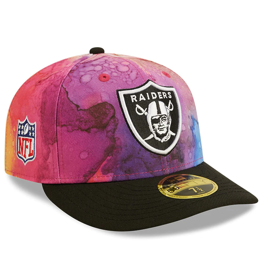 New Era Las Vegas Raiders NFL Crucial Catch Ink Dye 2022 Low Profile 59FIFTY Fitted Hat