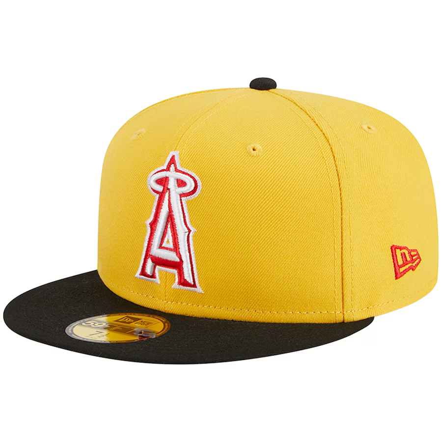 New Era Los Angeles Angels Yellow/Black Grilled 2023 59FIFTY Fitted Hat