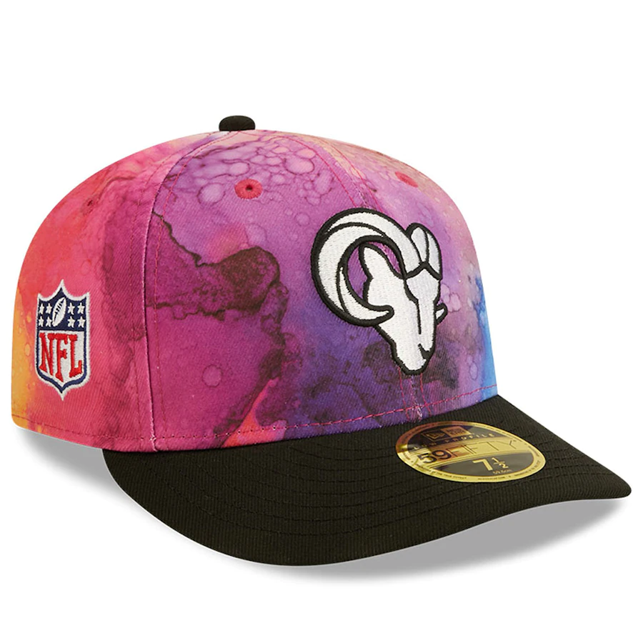New Era Los Angeles Rams NFL Crucial Catch Ink Dye 2022 Low Profile 59FIFTY Fitted Hat