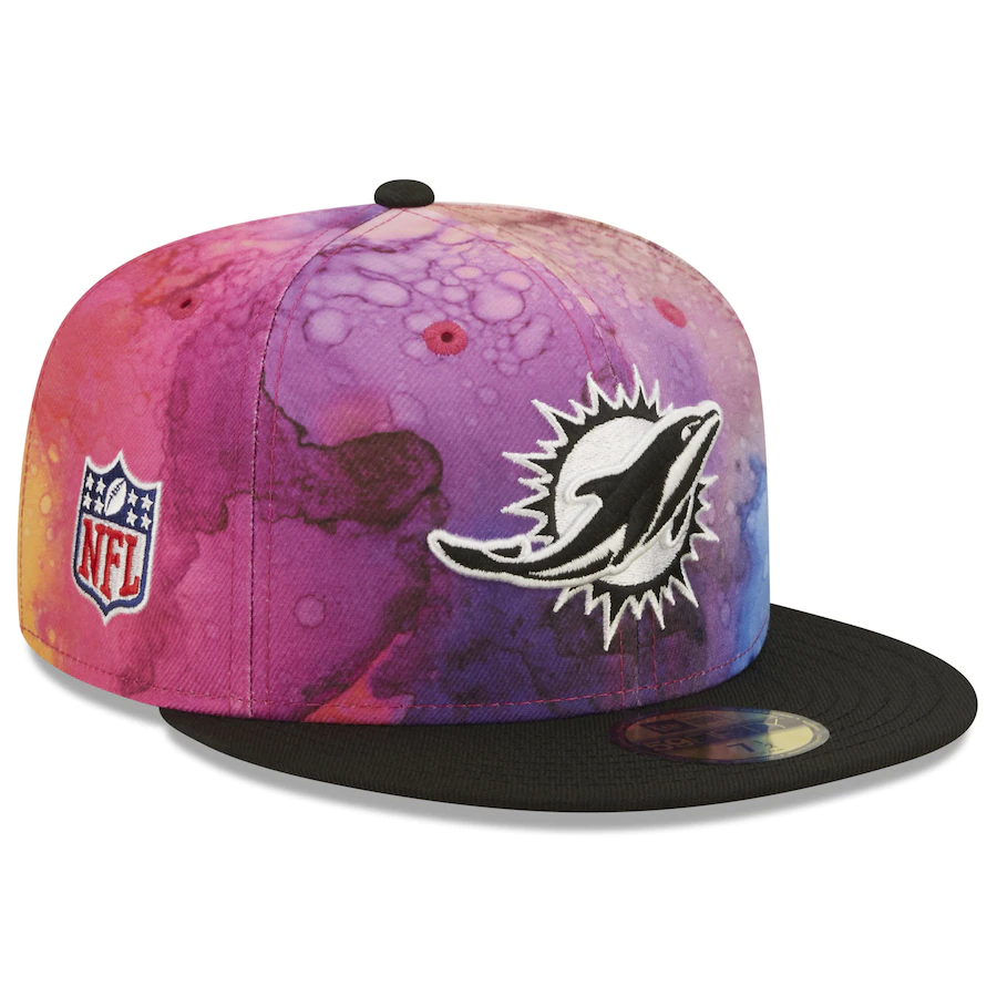 New Era Miami Dolphins NFL Crucial Catch 2022 Ink Dye 59FIFTY Fitted Hat