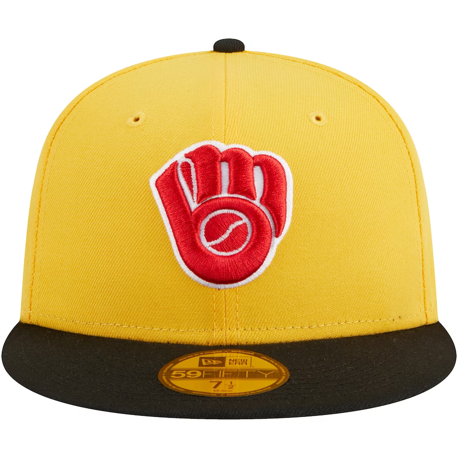 New Era Milwaukee Brewers Yellow/Black Grilled 2023 59FIFTY Fitted Hat