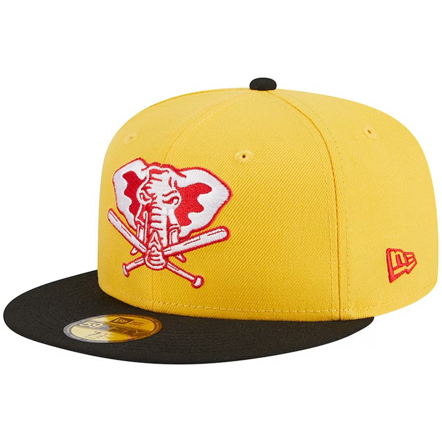 New Era Oakland Athletics Yellow/Black Grilled 2023 59FIFTY Fitted Hat