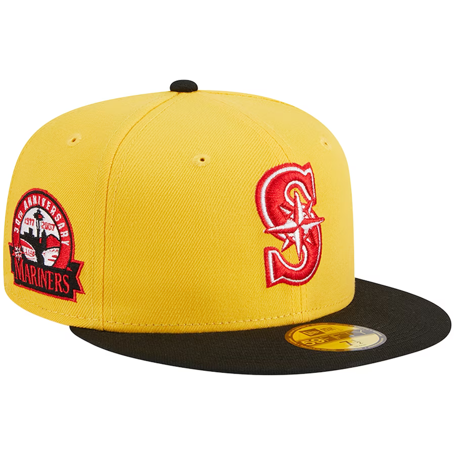 New Era Seattle Mariners Yellow/Black Grilled 2023 59FIFTY Fitted Hat