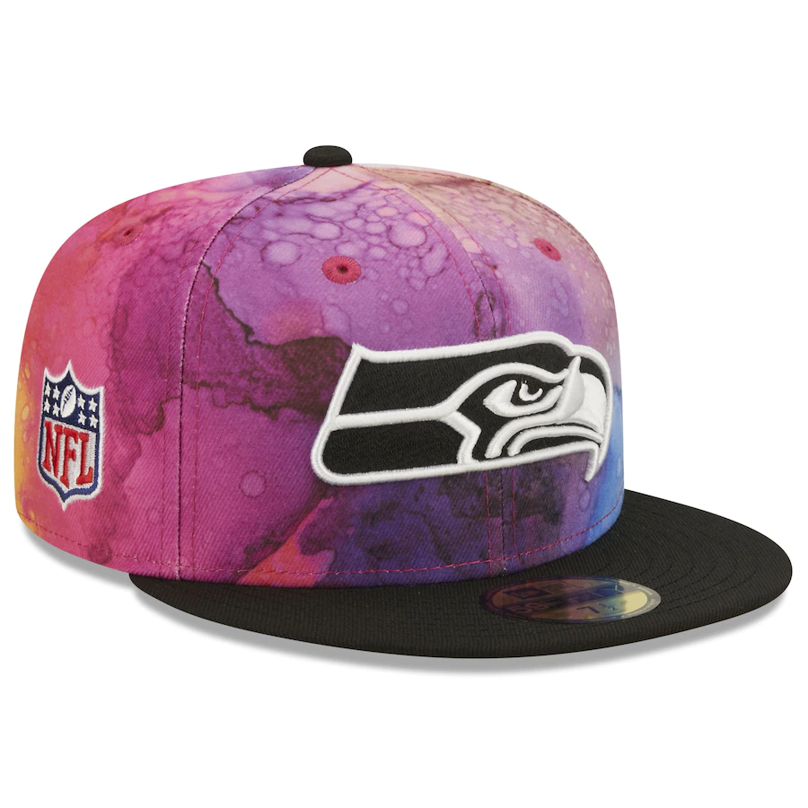 New Era Seattle Seahawks NFL Crucial Catch 2022 Ink Dye 59FIFTY Fitted Hat