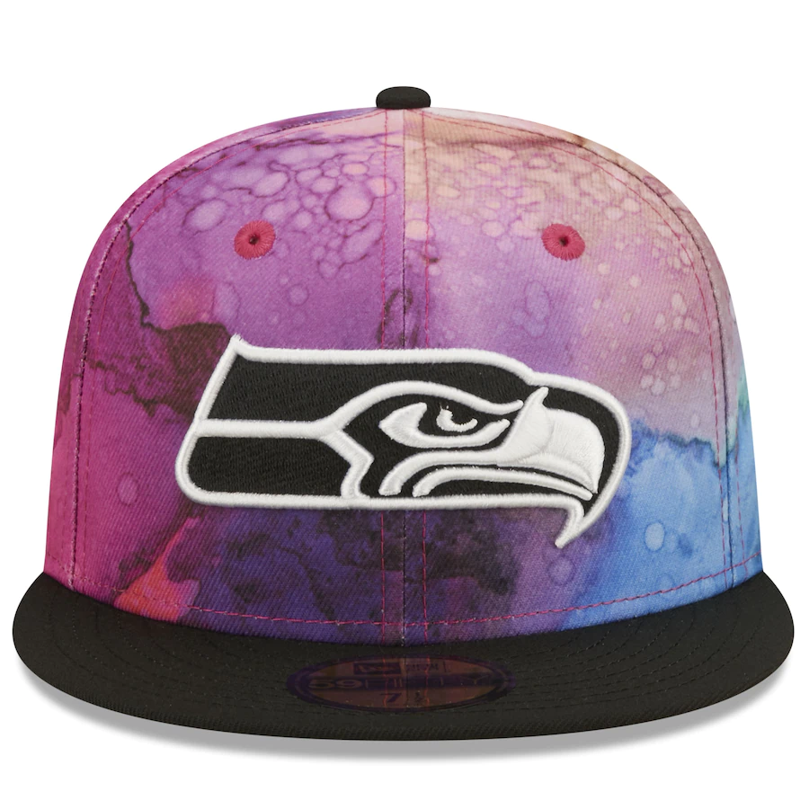 New Era Seattle Seahawks NFL Crucial Catch 2022 Ink Dye 59FIFTY Fitted Hat