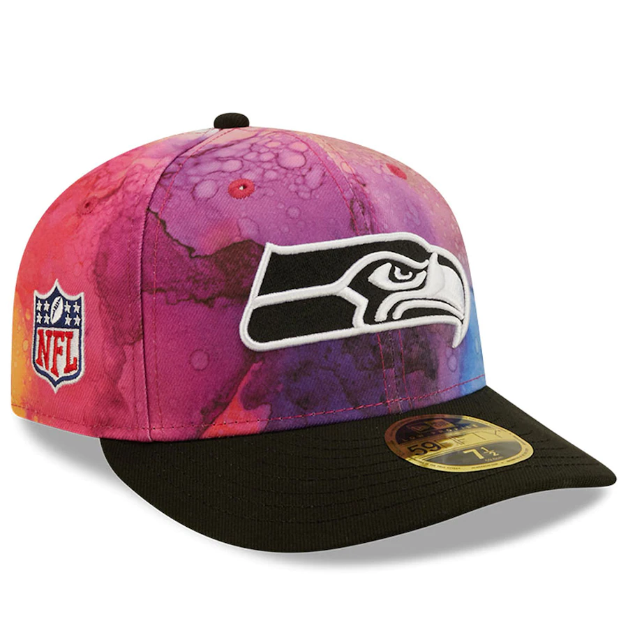 New Era Seattle Seahawks NFL Crucial Catch Ink Dye 2022 Low Profile 59FIFTY Fitted Hat
