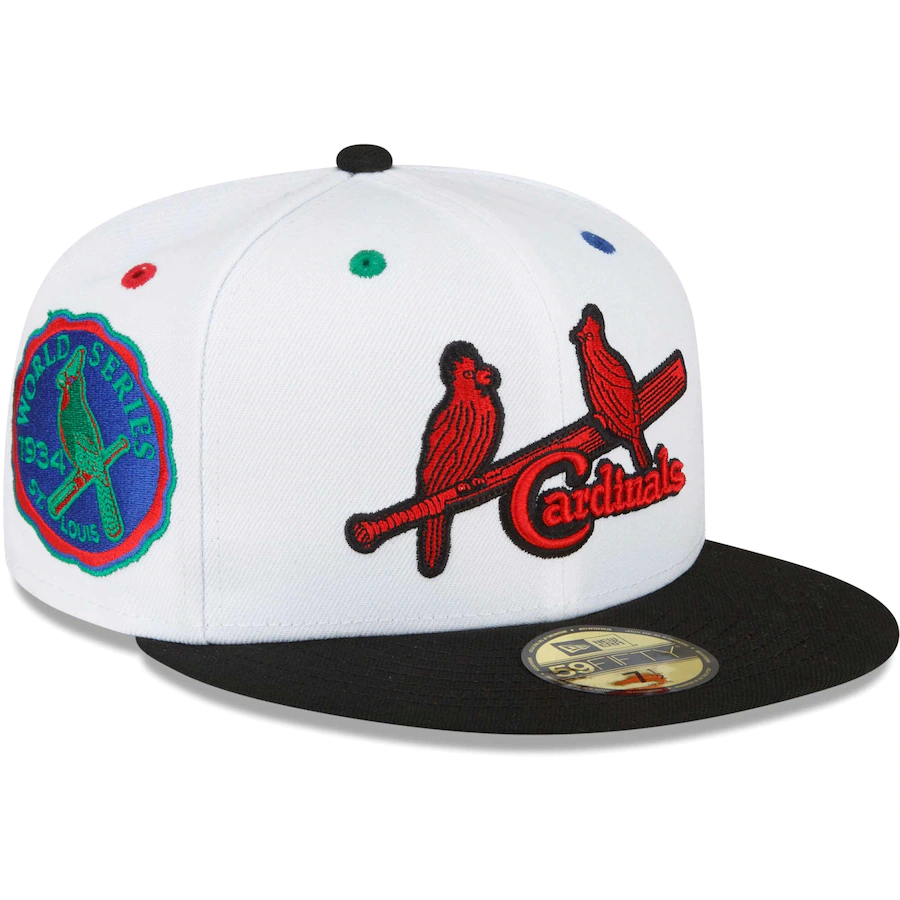 New Era St. Louis Cardinals White/Black 1934 World Series Primary Eye 59FIFTY Fitted Hat