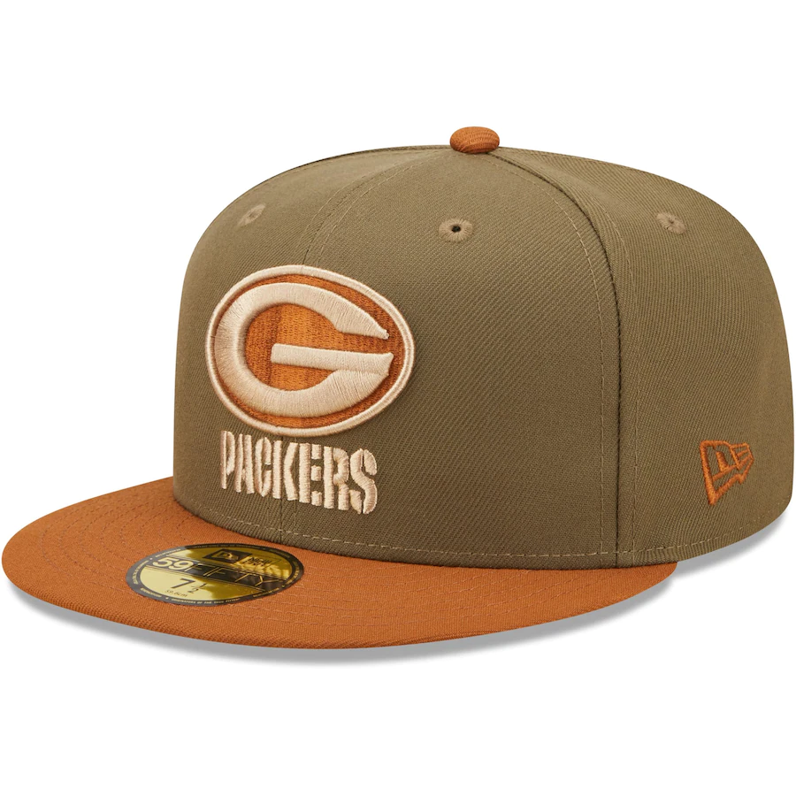 New Era Green Bay Packers 100 Seasons Olive/Brown Toasted Peanut 59FIFTY Fitted Hat