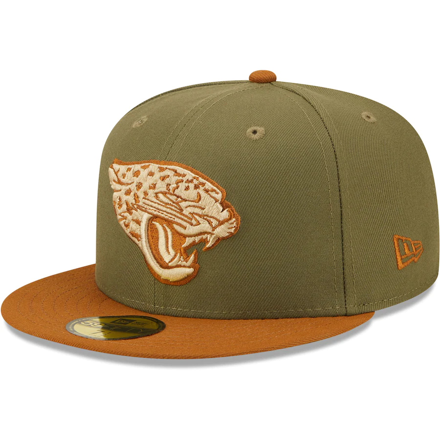 New Era Jacksonville Jaguars Olive/Brown 1990 Pro Bowl Toasted Peanut 59FIFTY Fitted Hat