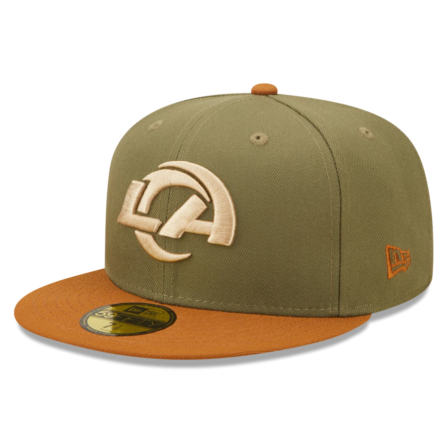 New Era Los Angeles Rams 1999 Super Bowl Champions Olive/Brown Toasted Peanut 59FIFTY Fitted Hat
