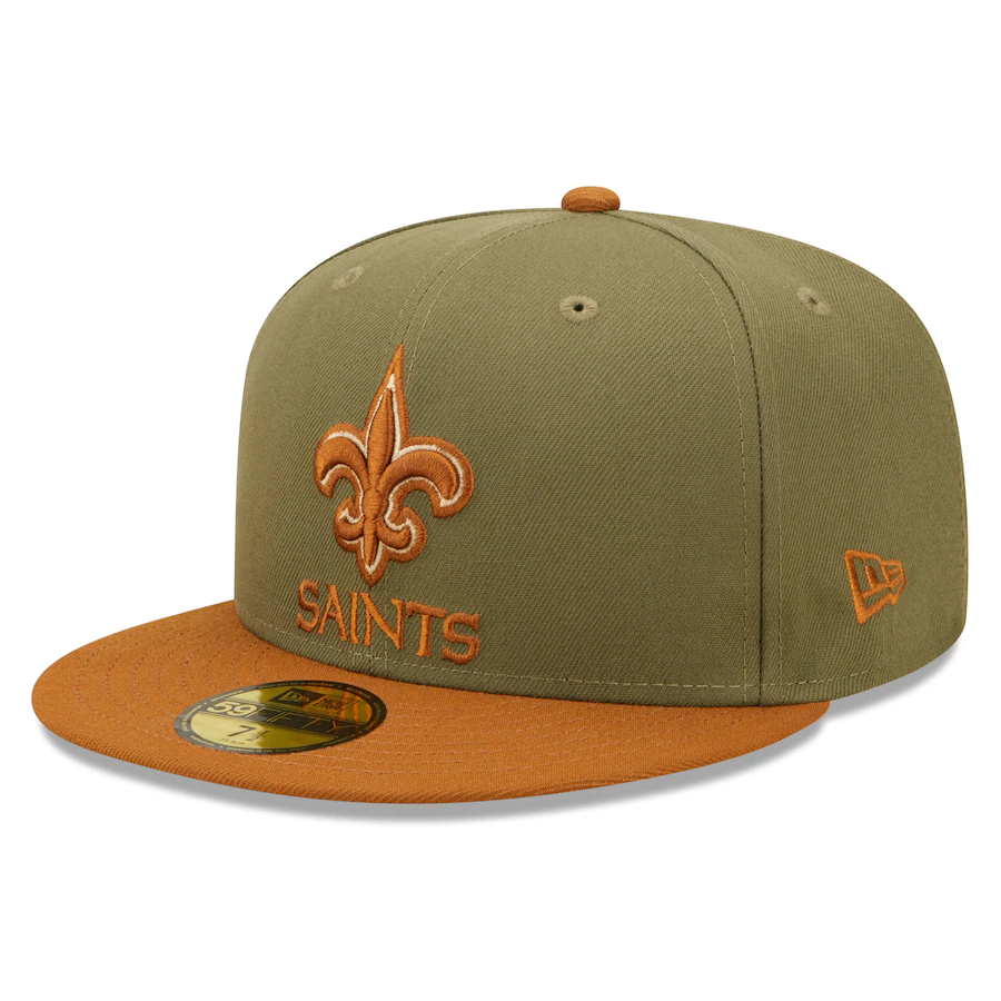 New Era New Orleans Saints Olive/Brown Toasted Peanut 59FIFTY Fitted Hat