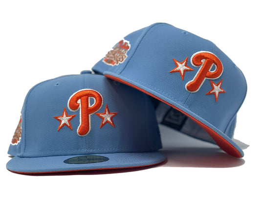 New Era Philadelphia Phillies 2009 World Series Sky Blue/Orange 59FIFTY Fitted Hat