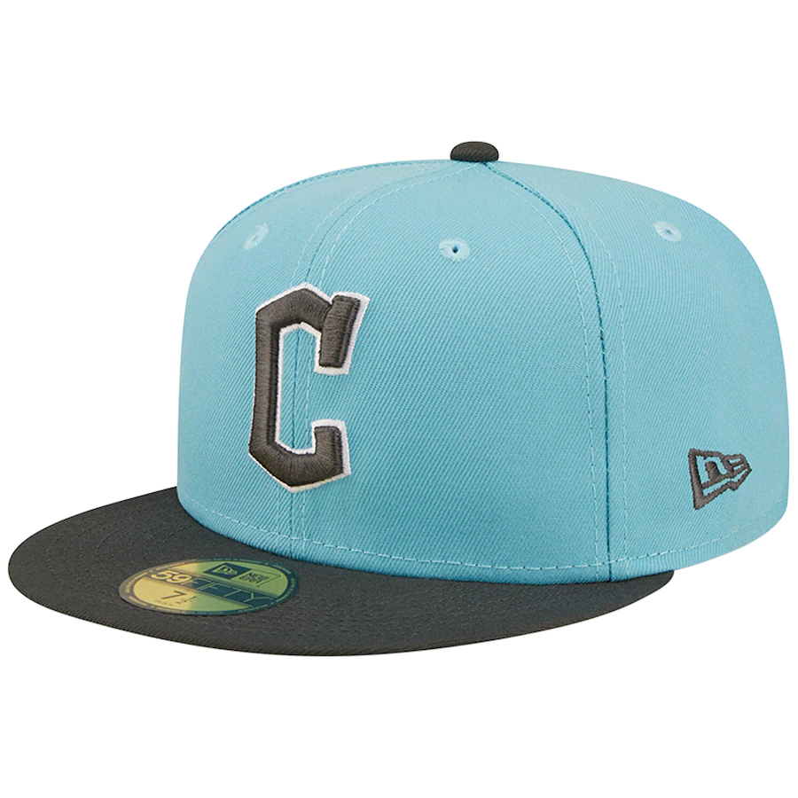 New Era Cleveland Guardians Light Blue/Charcoal Two-Tone Color Pack 59FIFTY Fitted Hat