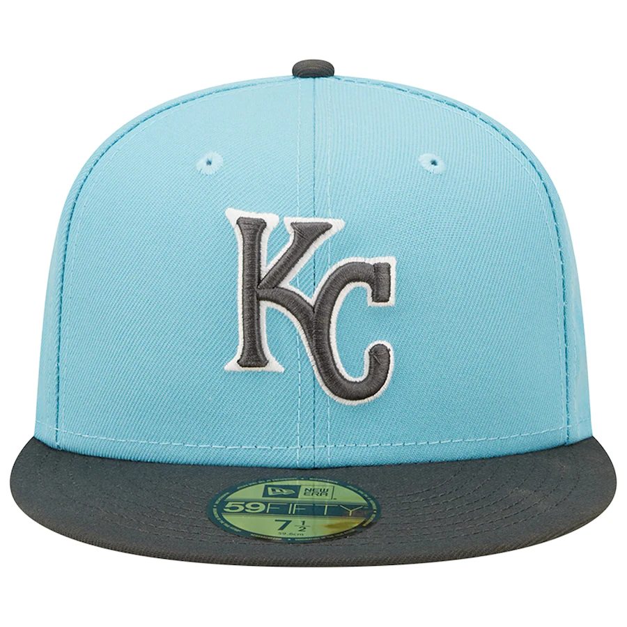 New Era Kansas City Royals Light Blue/Charcoal Two-Tone Color Pack 59FIFTY Fitted Hat