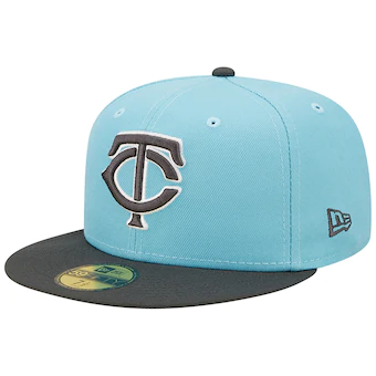 New Era Minnesota Twins Light Blue/Charcoal Two-Tone Color Pack 59FIFTY Fitted Hat