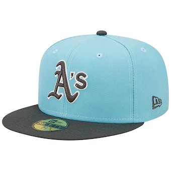 New Era Oakland Athletics Light Blue/Charcoal Two-Tone Color Pack 59FIFTY Fitted Hat