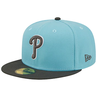 New Era Philadelphia Phillies Light Blue/Charcoal Two-Tone Color Pack 59FIFTY Fitted Hat