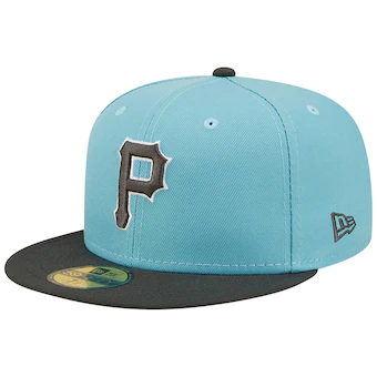 New Era Pittsburgh Pirates Light Blue/Charcoal Two-Tone Color Pack 59FIFTY Fitted Hat