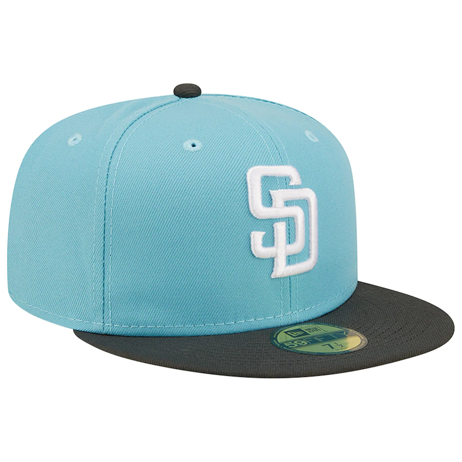 New Era San Diego Padres Light Blue/Charcoal Two-Tone Color Pack 59FIFTY Fitted Hat