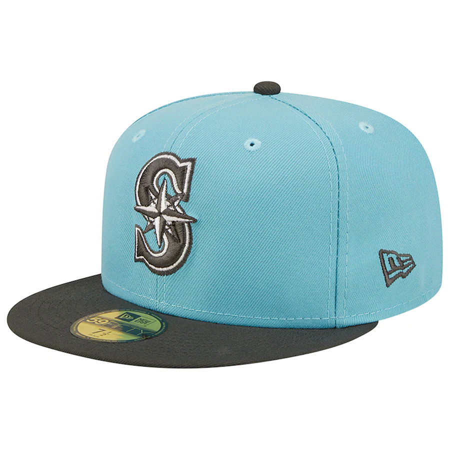 New Era Seattle Mariners Light Blue/Charcoal Two-Tone Color Pack 59FIFTY Fitted Hat
