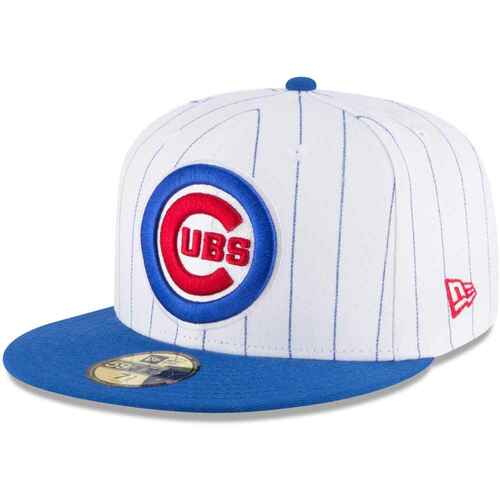 New Era Chicago Cubs White Pinstripe 59FIFTY Fitted Hat