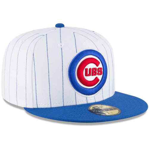 New Era Chicago Cubs White Pinstripe 59FIFTY Fitted Hat