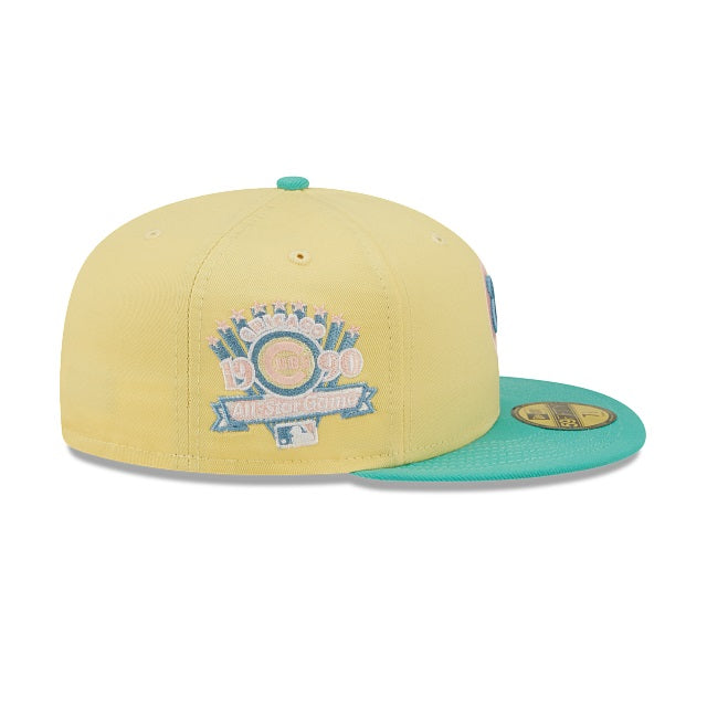 New Era Chicago Cubs 1990 All-Star Game Yellow/Teal 59FIFTY Fitted Hat