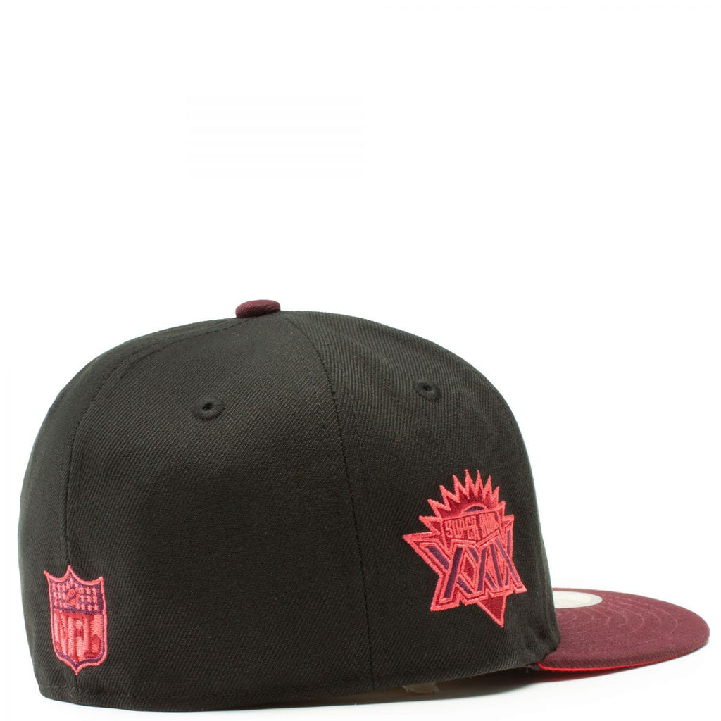 New Era San Francisco 49ers Black/Maroon Super Bowl XXIX 59FIFTY Fitted Hat