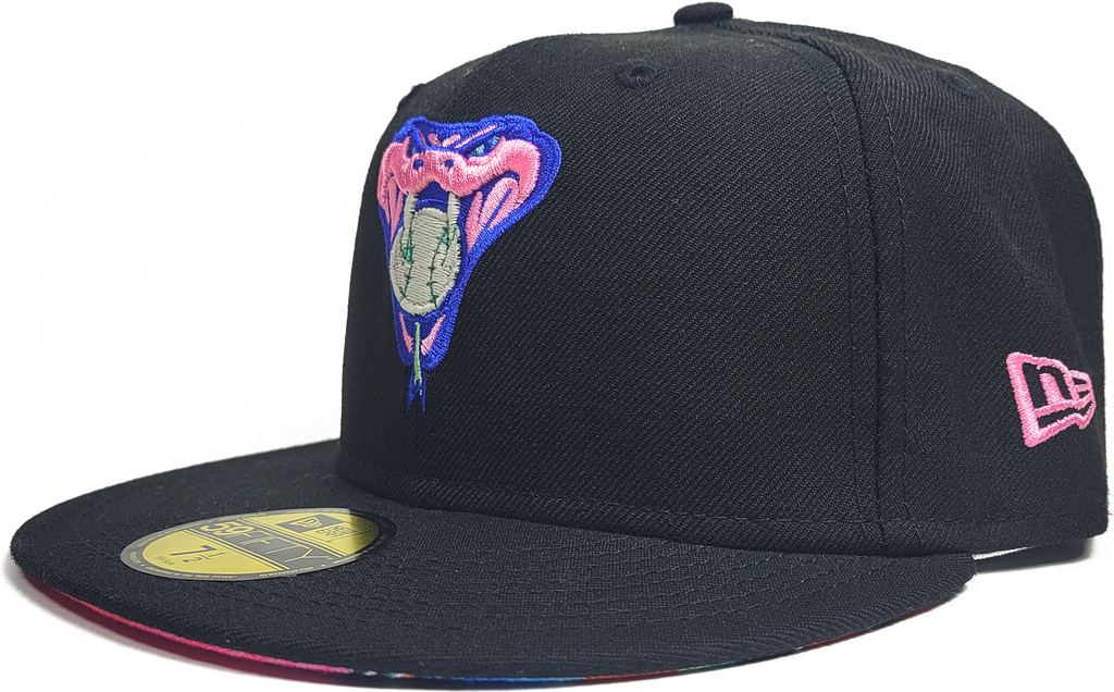 New Era Arizona Diamondbacks Black/Pink 1998 Inaugural Season Serape Undervisor 59FIFTY Fitted Hat