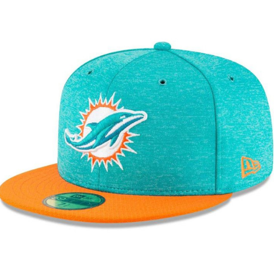 New Era Miami Dolphins NFL Sideline 18 59fifty Fitted Hat