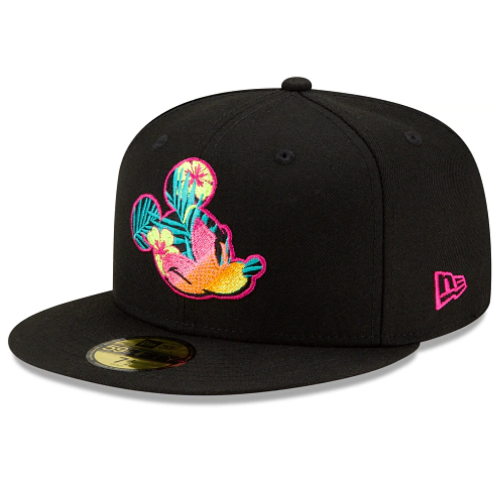 New Era Mickey Mouse Tropical Black/Pink 59FIFTY Fitted Hat