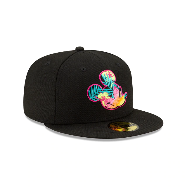 New Era Mickey Mouse Tropical Black/Pink 59FIFTY Fitted Hat