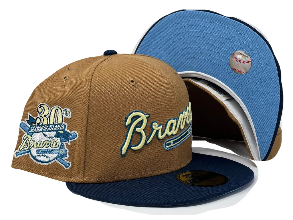 New Era Atlanta Braves 30th Anniversary Light Bronze/Navy 2023 59FIFTY Fitted Hat