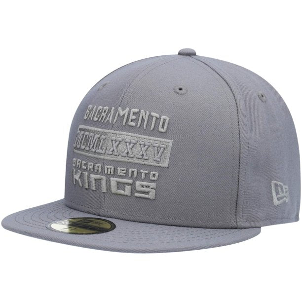 New Era Sacramento Kings Gray Stack 59FIFTY Fitted Hat