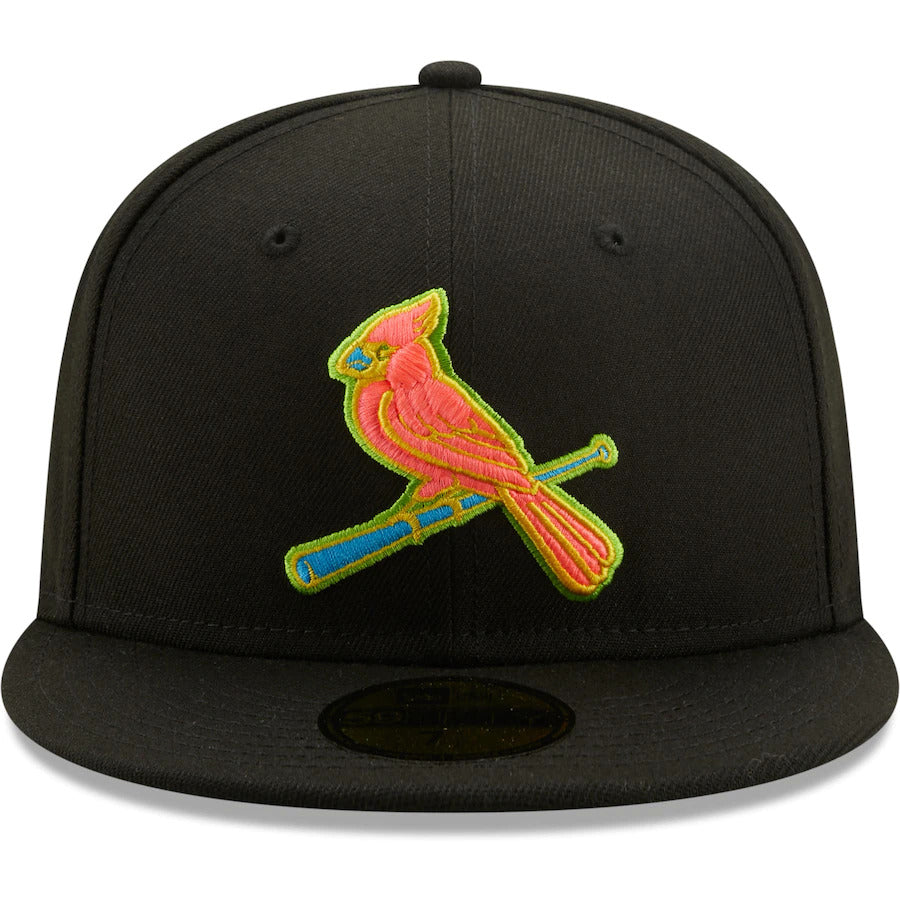 New Era St. Louis Cardinals Black Glow Undervisor 59FIFTY Fitted Hat
