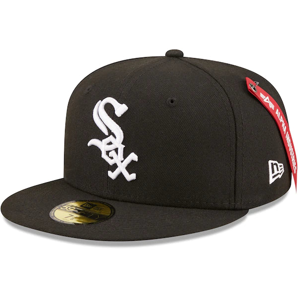 New Era x Alpha Industries Chicago White Sox Black 59FIFTY Fitted Hat